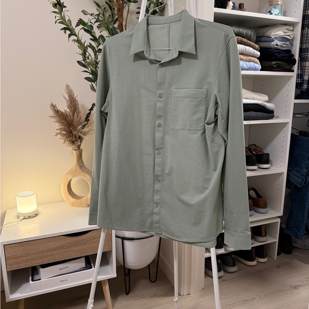 Lululemon Commission Sage Green Button-Up Shirt